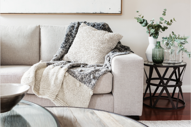 A styled lounge room